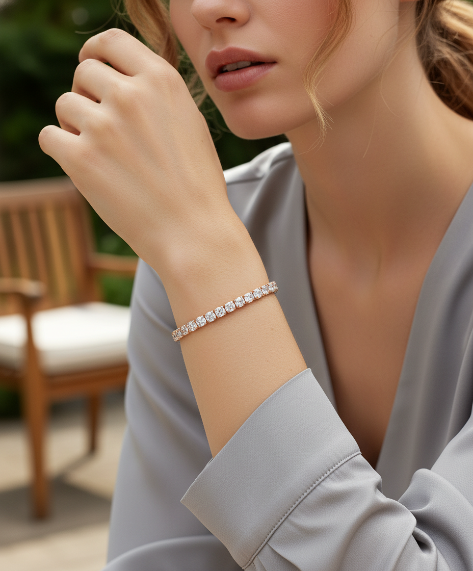 Tennis Bracelet [Rose gold]