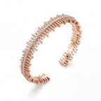 Cz Ridge Spiky Cuff Bracelet