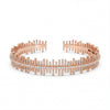 Cz Ridge Spiky Cuff Bracelet