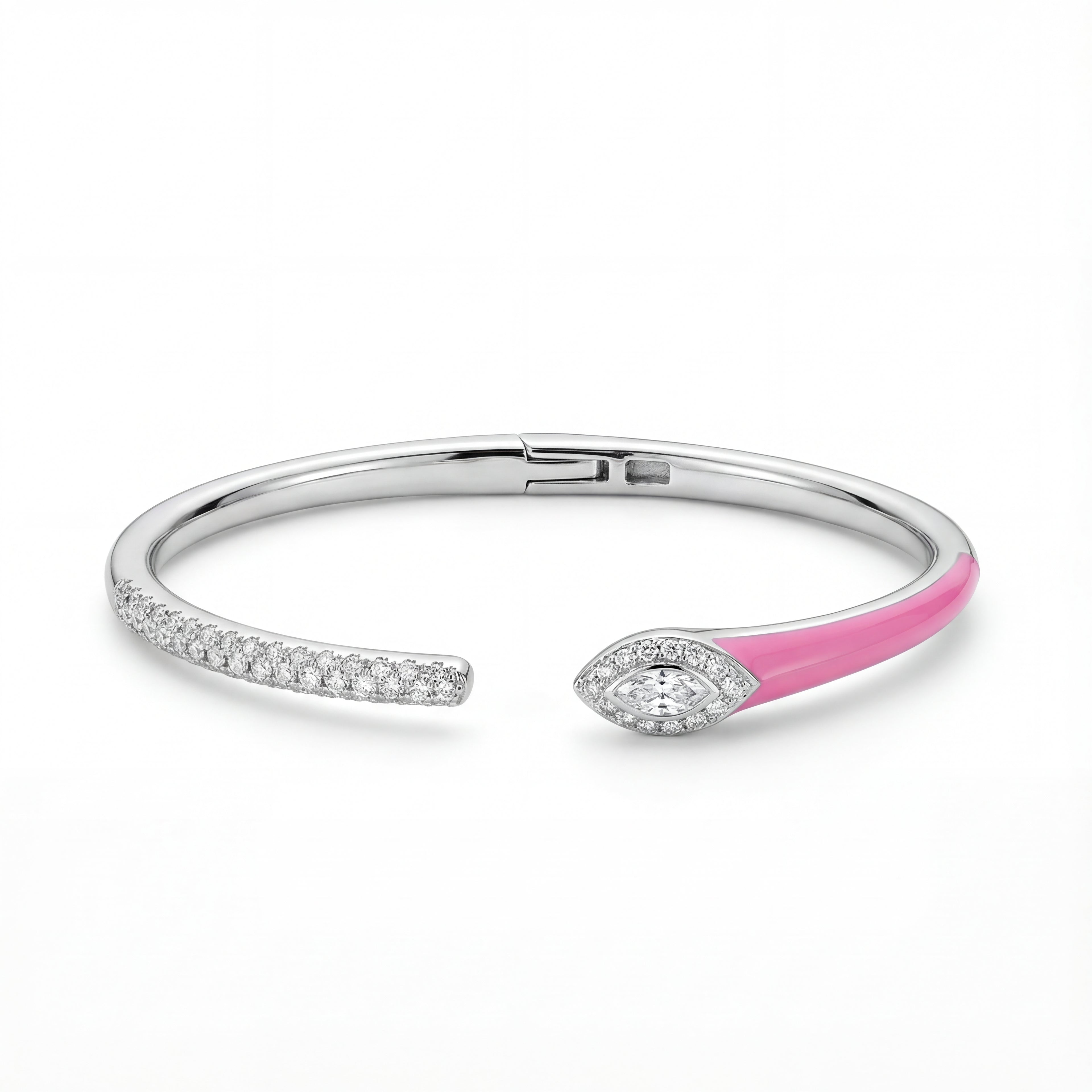 Marquise Pink CZ Steller Cuff Bracelet