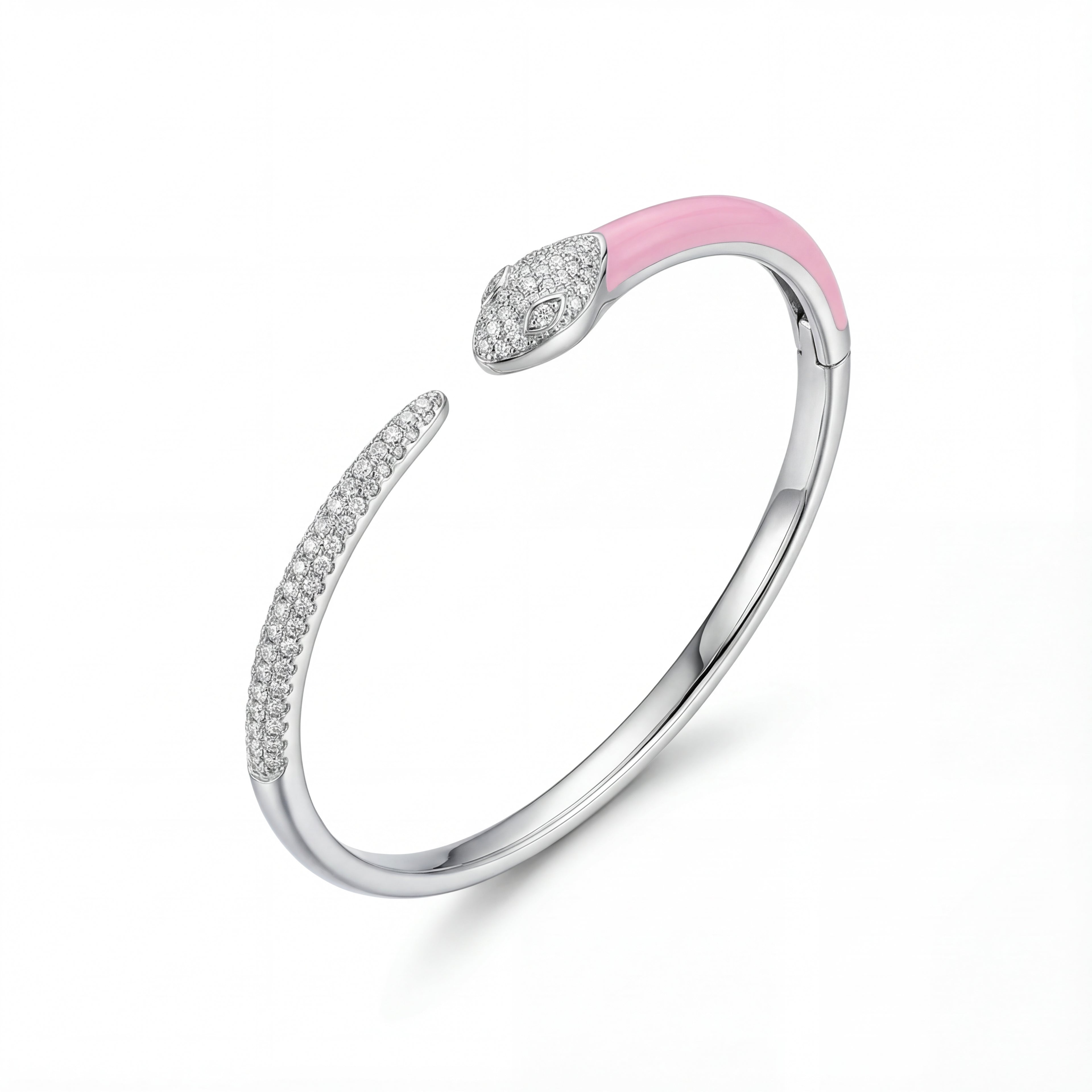 Marquise Pink CZ Steller Cuff Bracelet
