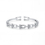 U Link CZ Hardware Cuff Bracelet