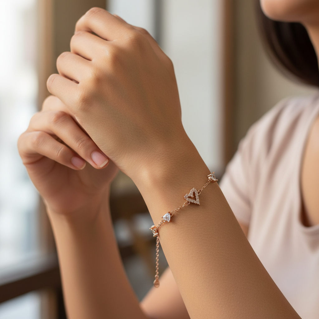 Rose Heart Bracelet