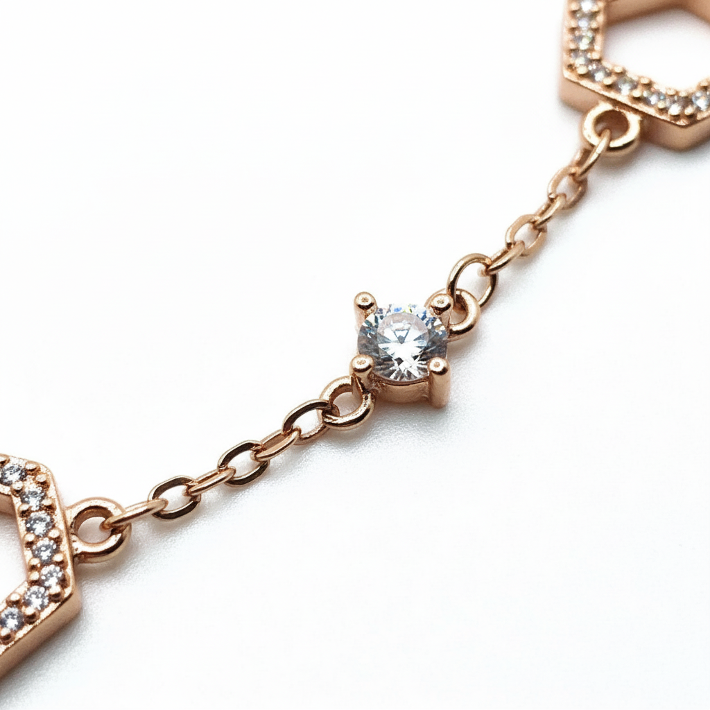 Hexagon Sparkle Charm