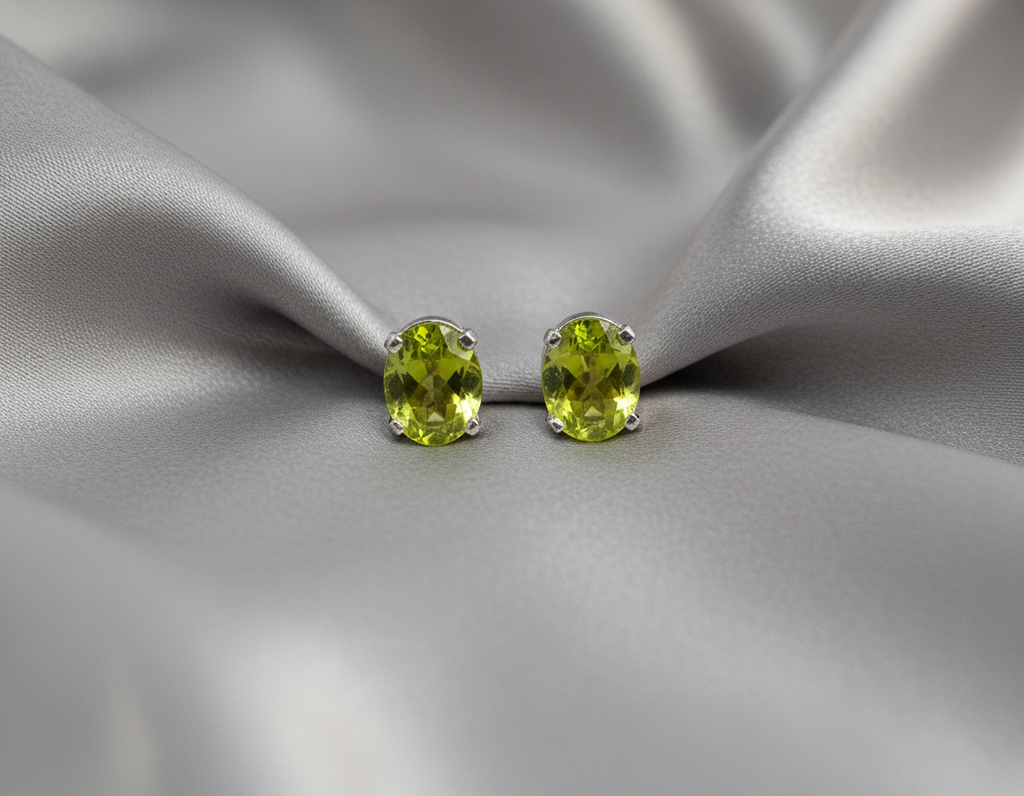 Peridot Ear Studs