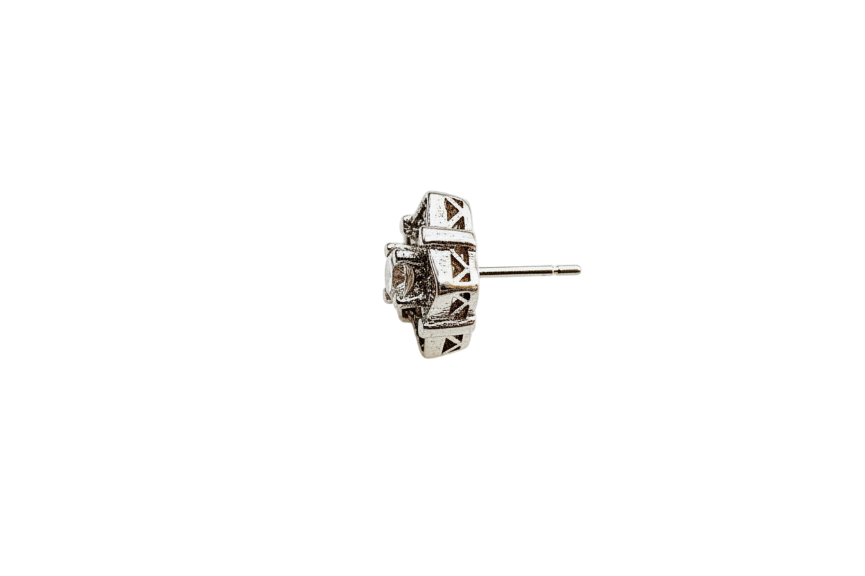 Square CZ Studs