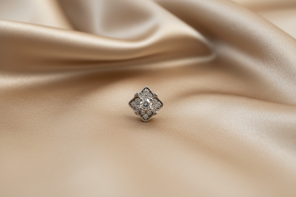 Square CZ Studs