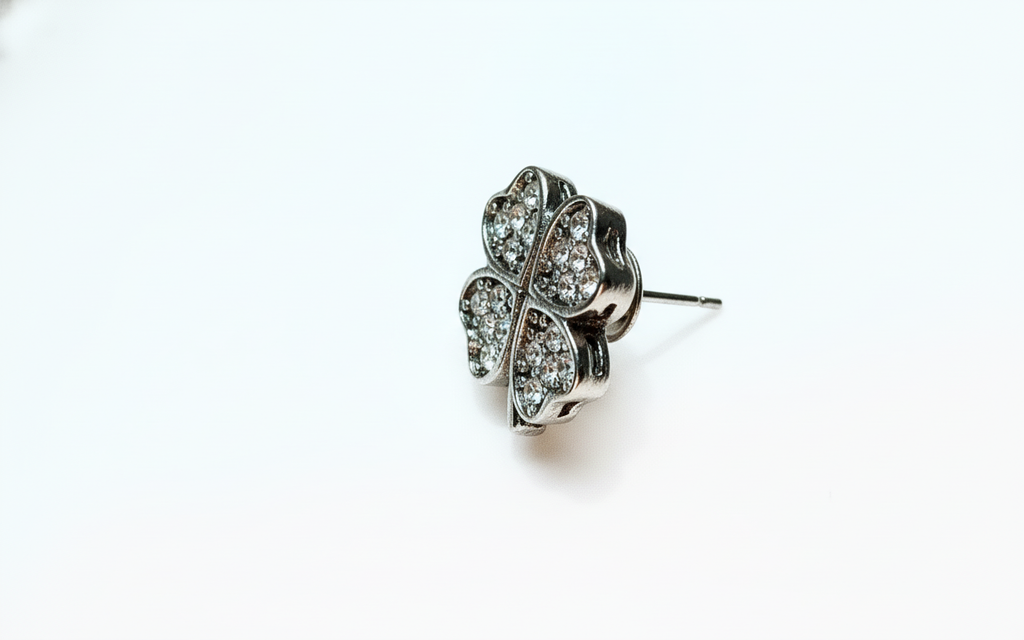 Heart Flower CZ Studs