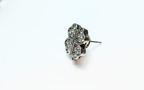 Heart Flower CZ Studs