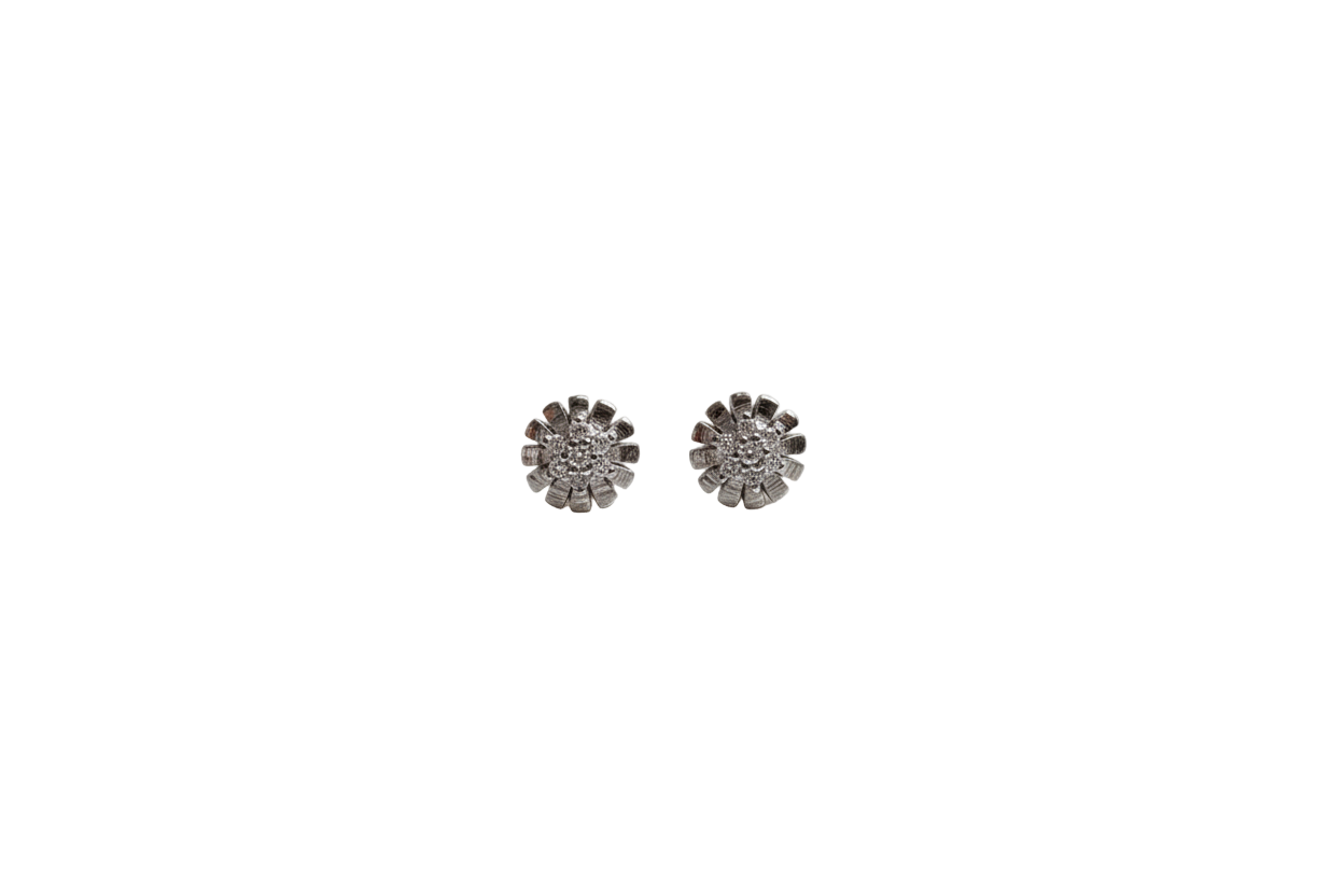 Sun Flower CZ Studs