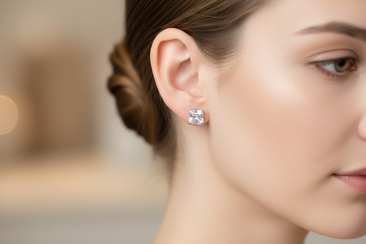 Princess CZ Studs