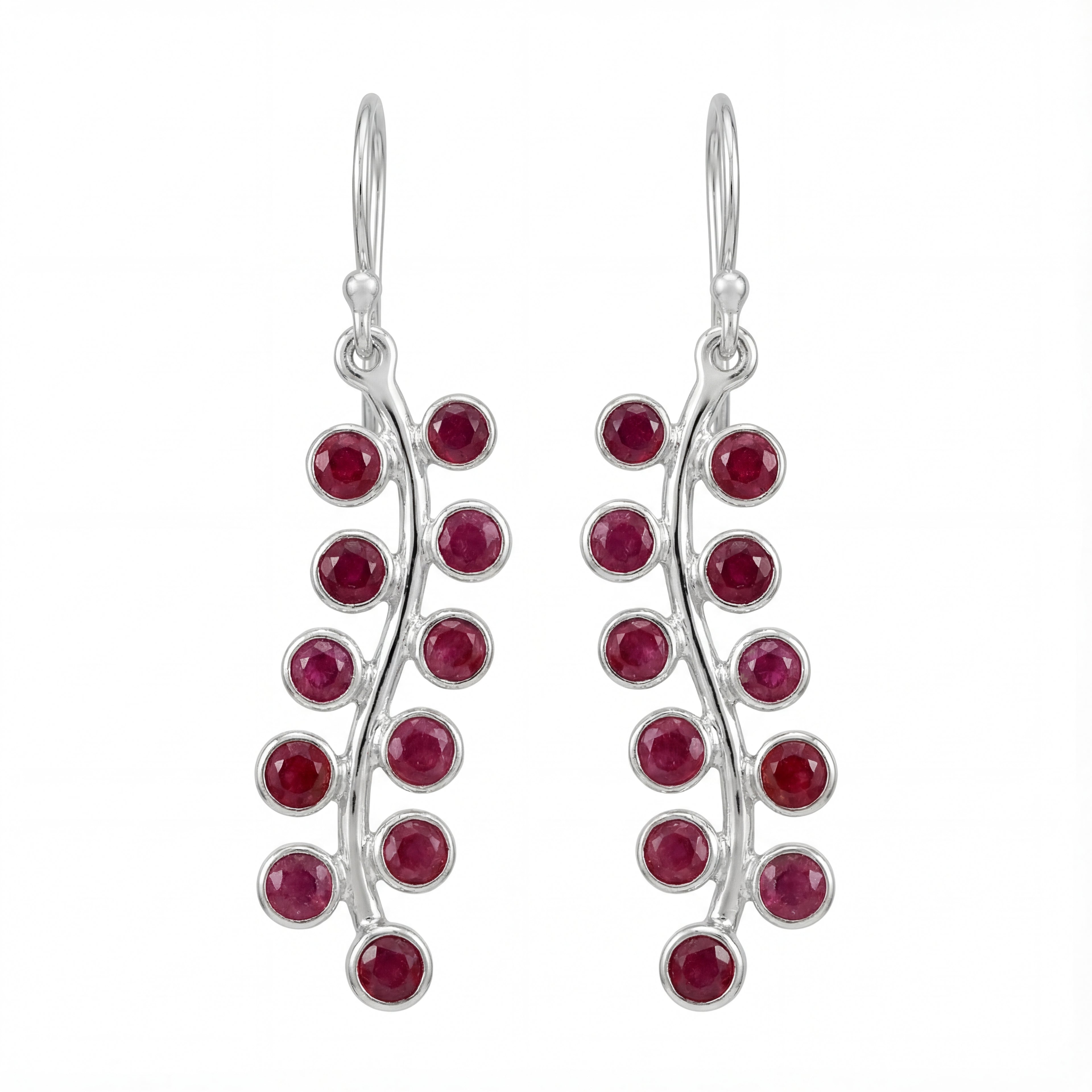 Ruby Vine Danglers
