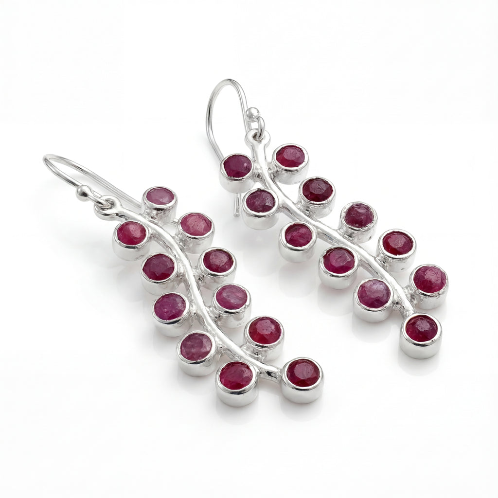 Ruby Vine Danglers