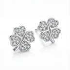 Heart Flower CZ Studs