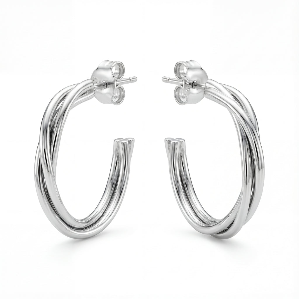 Sleek Silver Circles