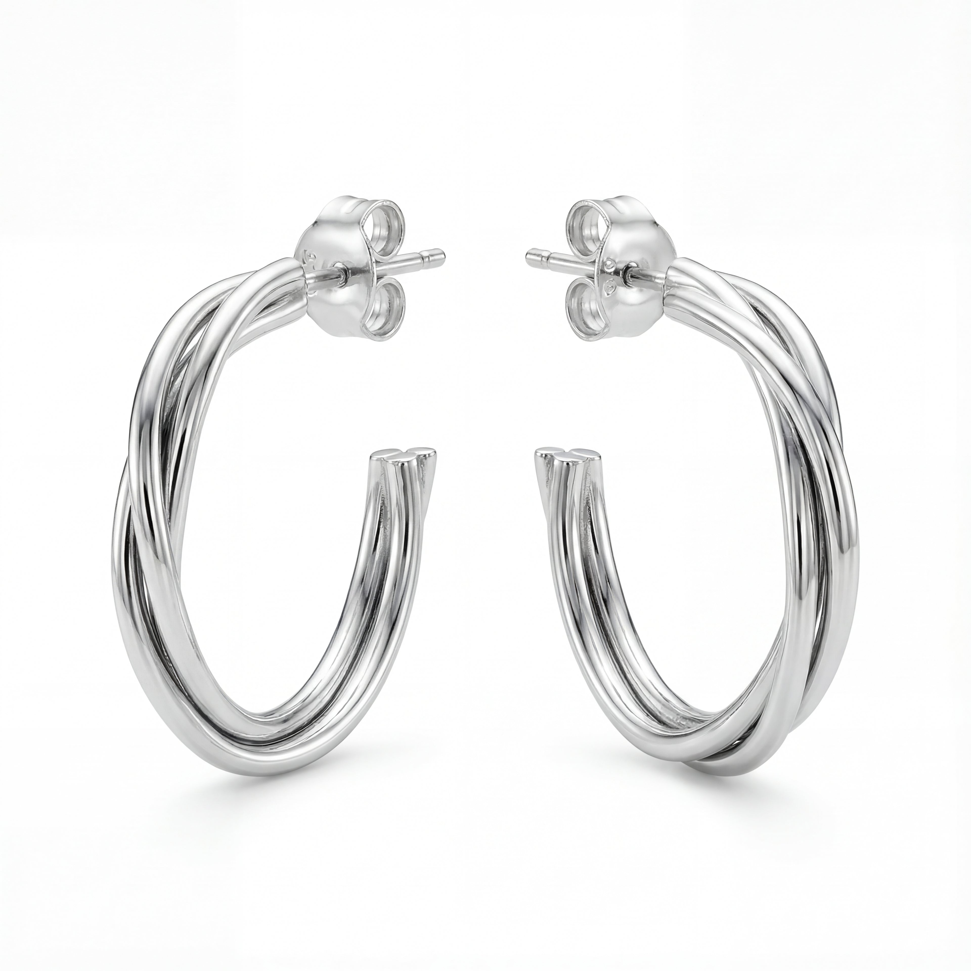 Sleek Silver Circles