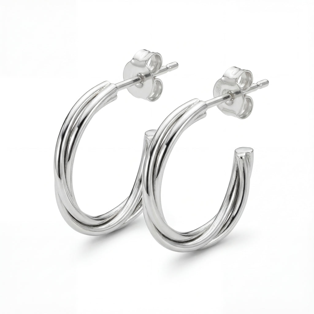 Sleek Silver Circles