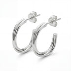 Sleek Silver Circles