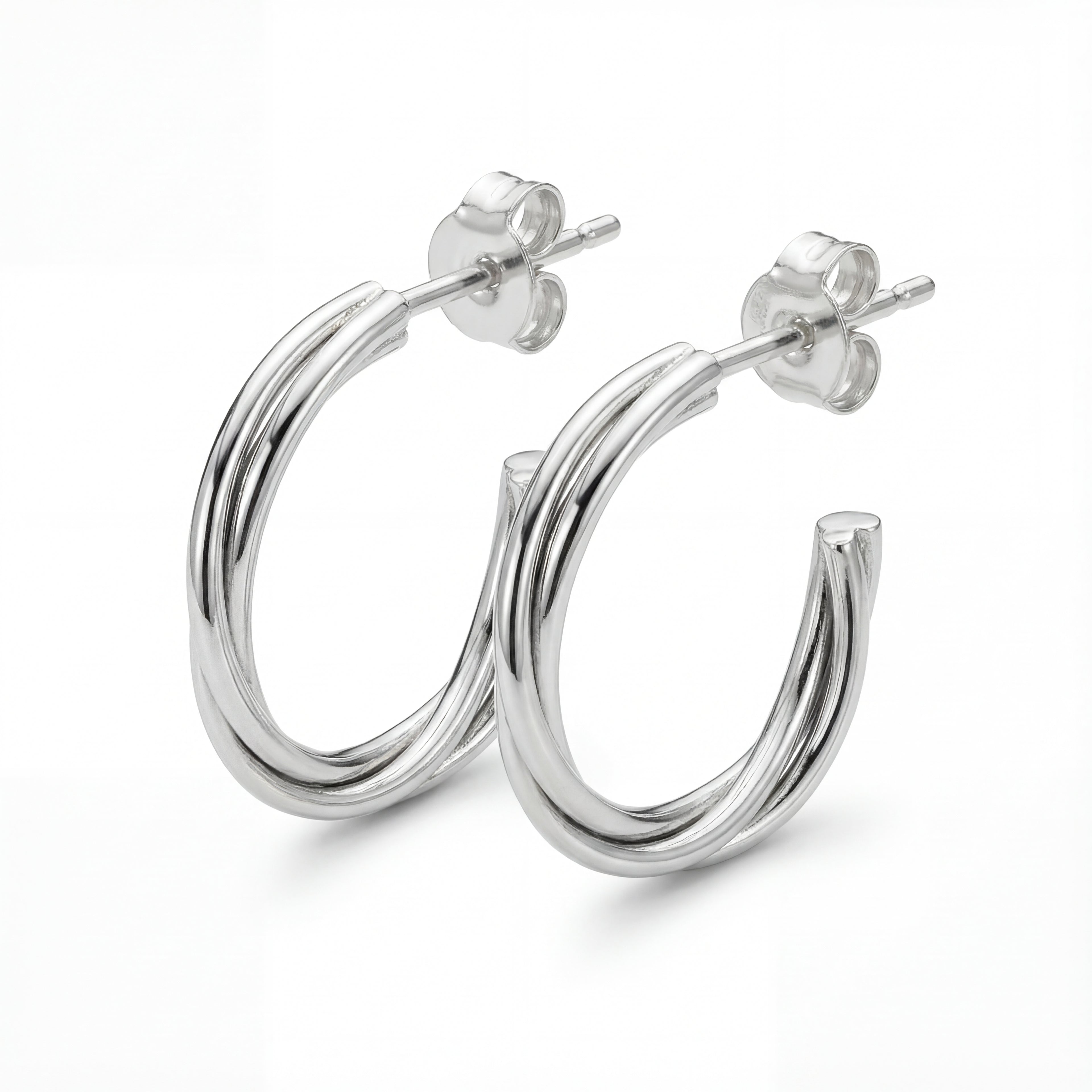 Sleek Silver Circles