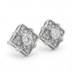 Square CZ Studs