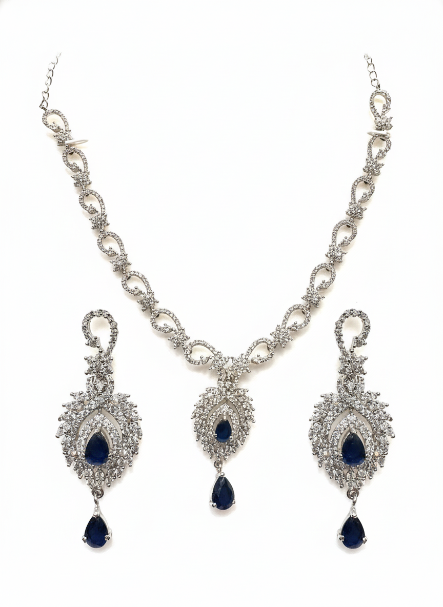 Blue Sparkle Noir Necklace