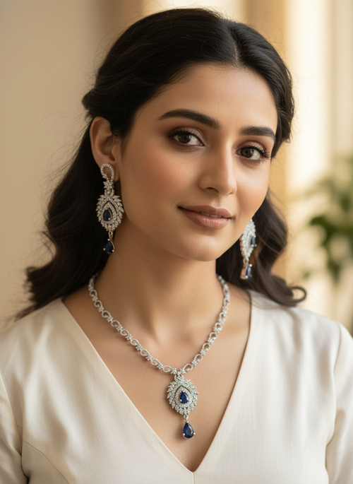 Blue Sparkle Noir Necklace