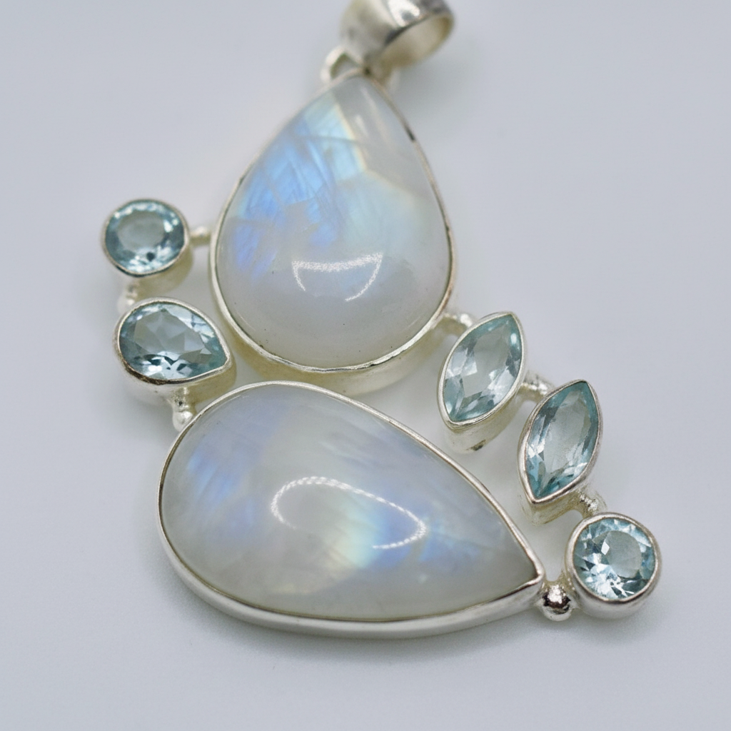 Moonlit Teardrop Charm