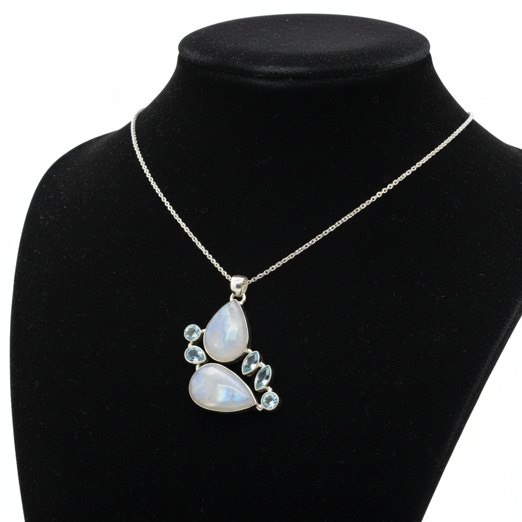 Moonlit Teardrop Charm