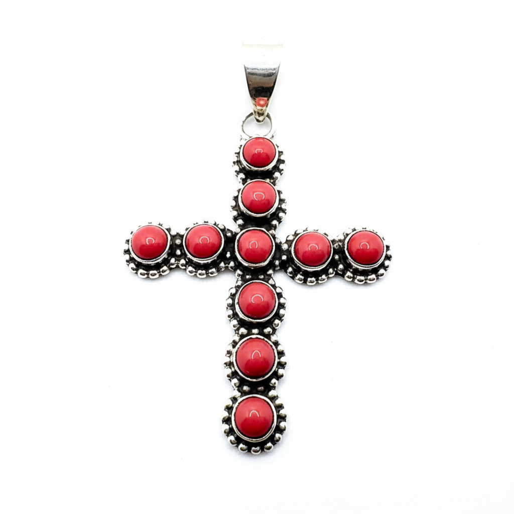 Christmas Cross Charm