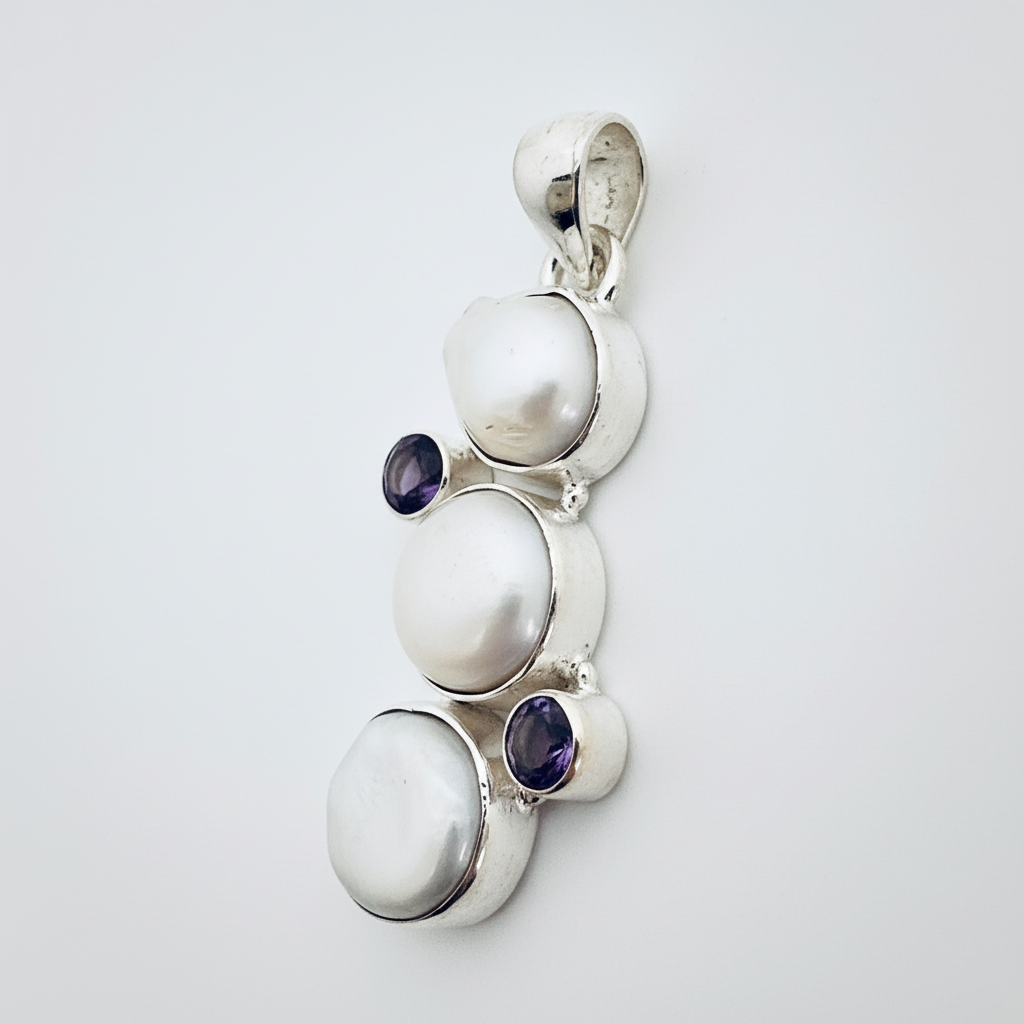Multi Pearl Gemstone Pendant