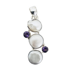 Multi Pearl Gemstone Pendant