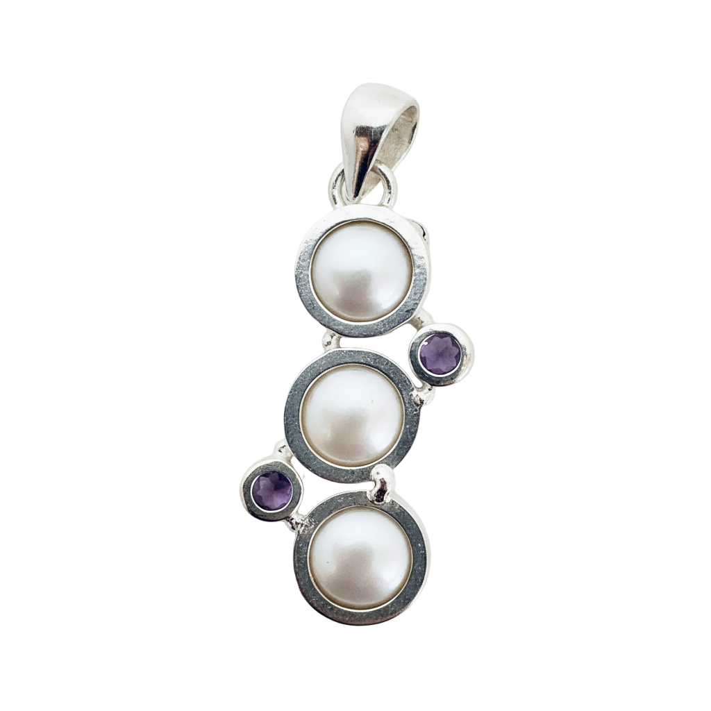 Multi Pearl Gemstone Pendant