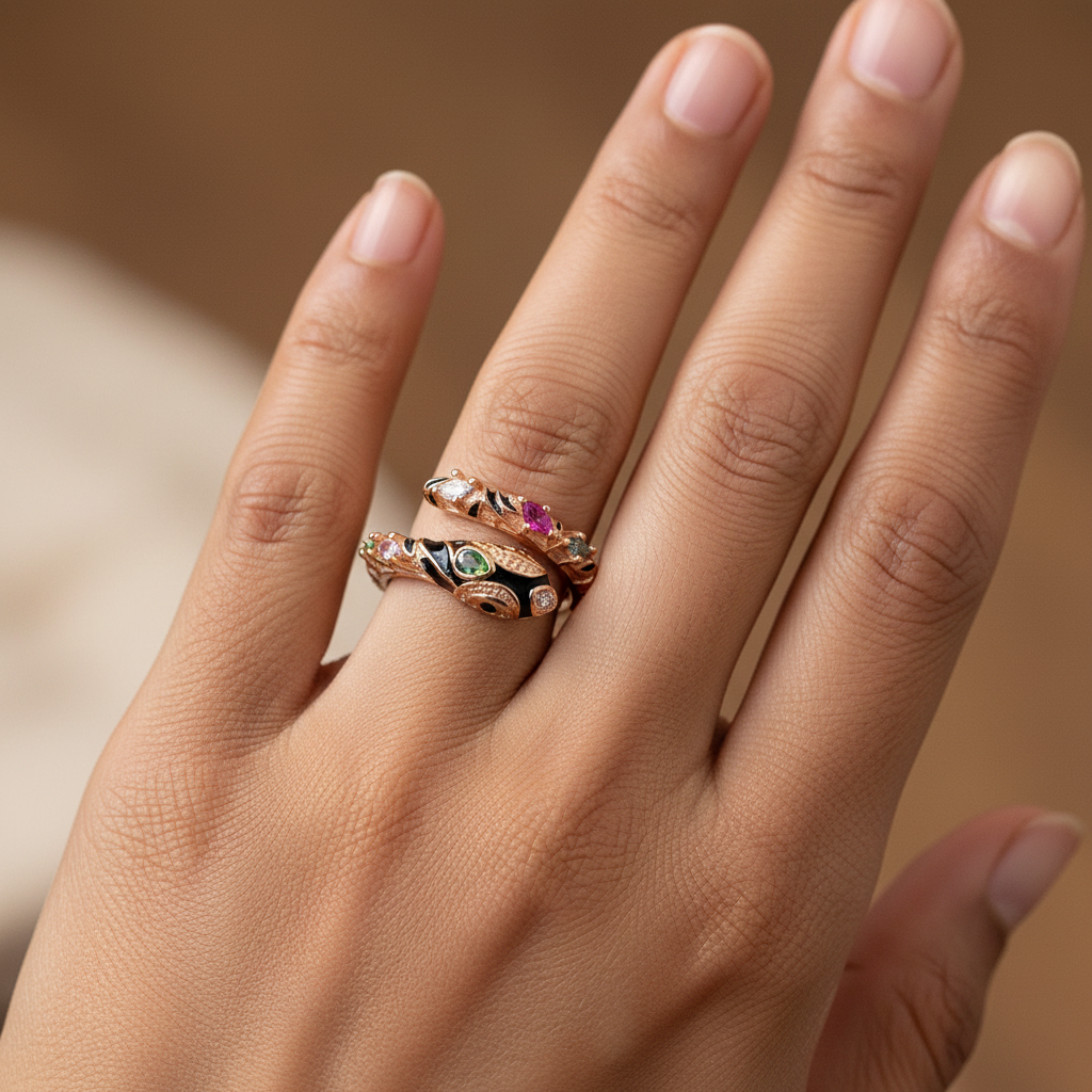 Multicolored Serpenty Ring