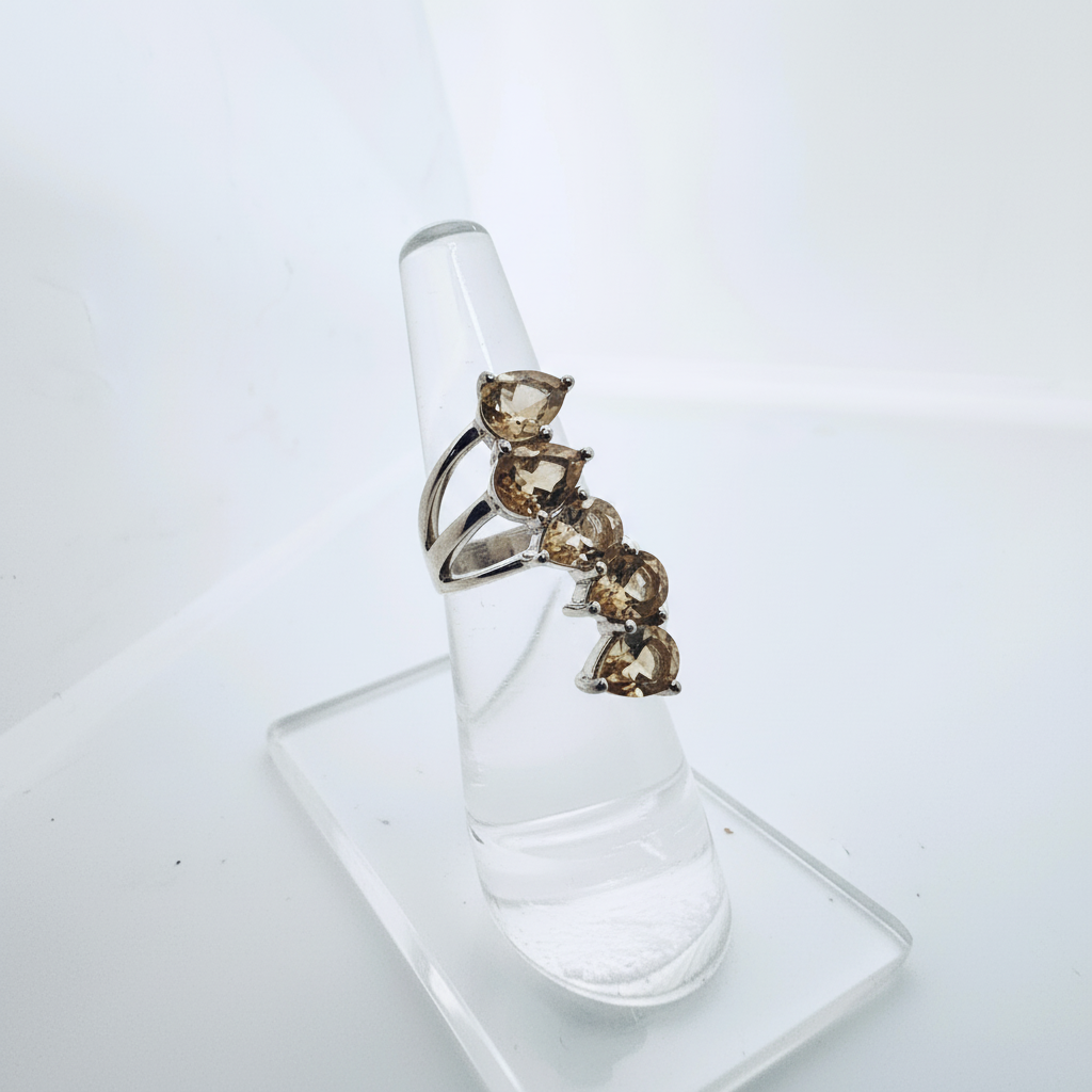 Pear Citrine Ring