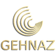 Gold logo with 'GEHNAZ' text on a white background